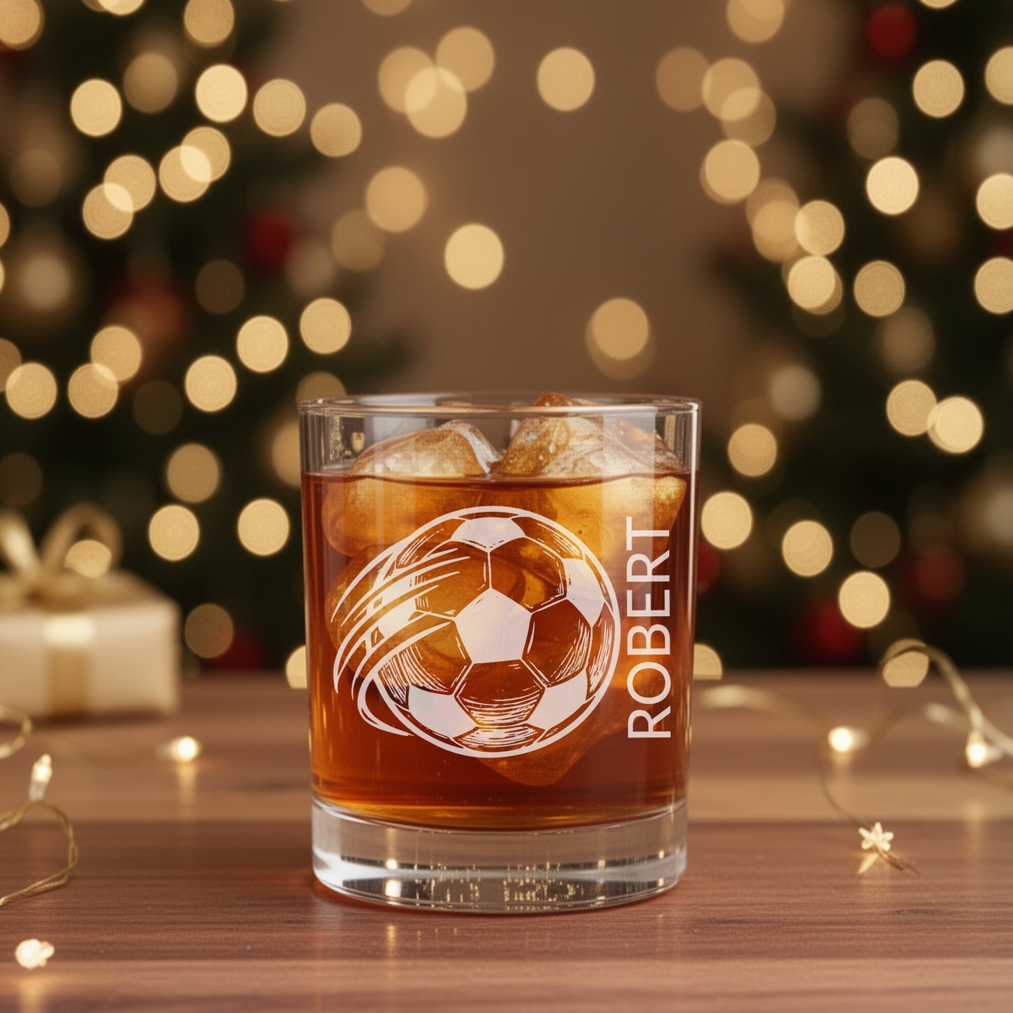 Personalized Soccer Whiskey Glass