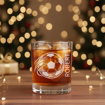 Personalized Soccer Whiskey Glass
