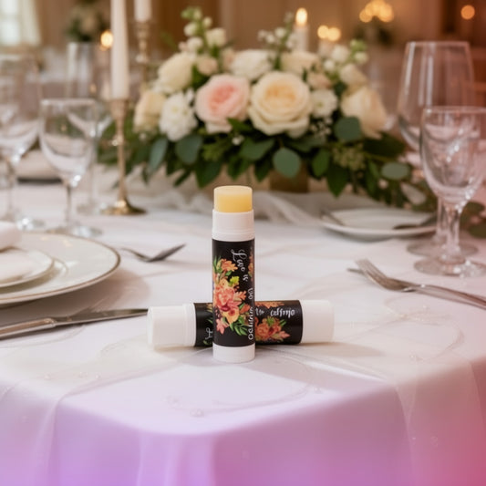 Fall Wedding Lip Balm Labels | Autumn Floral Favor Stickers | Personalized Bridal Shower Wrap