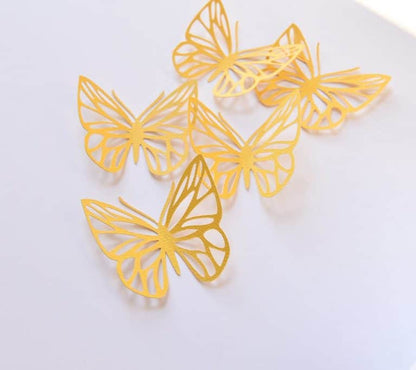 16 Yellow Butterflies Wall Art, 3D Paper Butterfly Wall Decor --