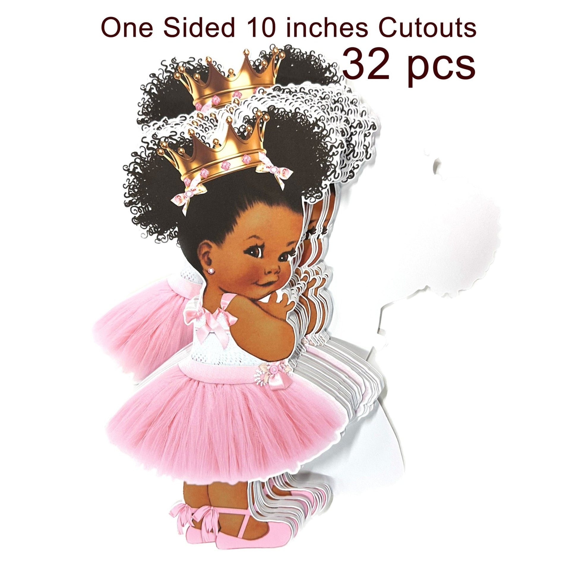 32pcs Pink Princess Cutouts for Baby Shower Birthday Decoration Bulk Price -princess-