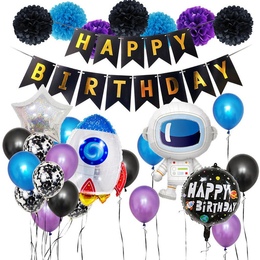Astronaut Space Party Balloons Kit Birthday Decoration -balloons-