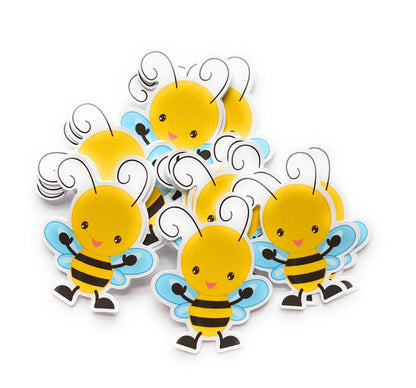 Girl and Boy Baby Bee Cutouts for Bumble Bee Baby Shower Birthday Cake Topper Decor -bee-bee boy birthday