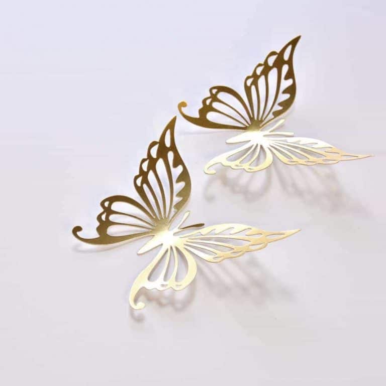 Gold Butterfly Wedding Foil Decoration Wall Decals Set of 14 -butterfly-