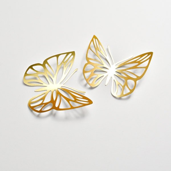 Gold Paper Butterflies Wall Stickers Room Wedding Baby Shower Decoration -butterfly-