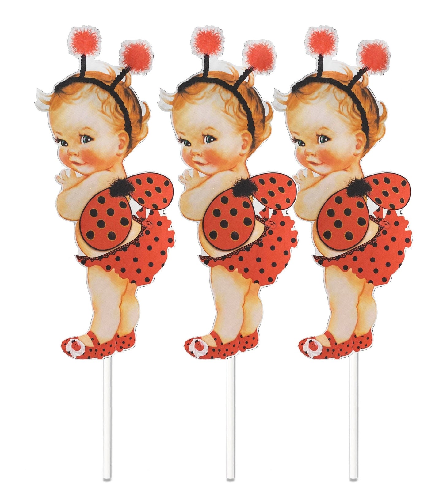 Ladybug Table Centerpieces Baby Shower Birthday Table Decor --