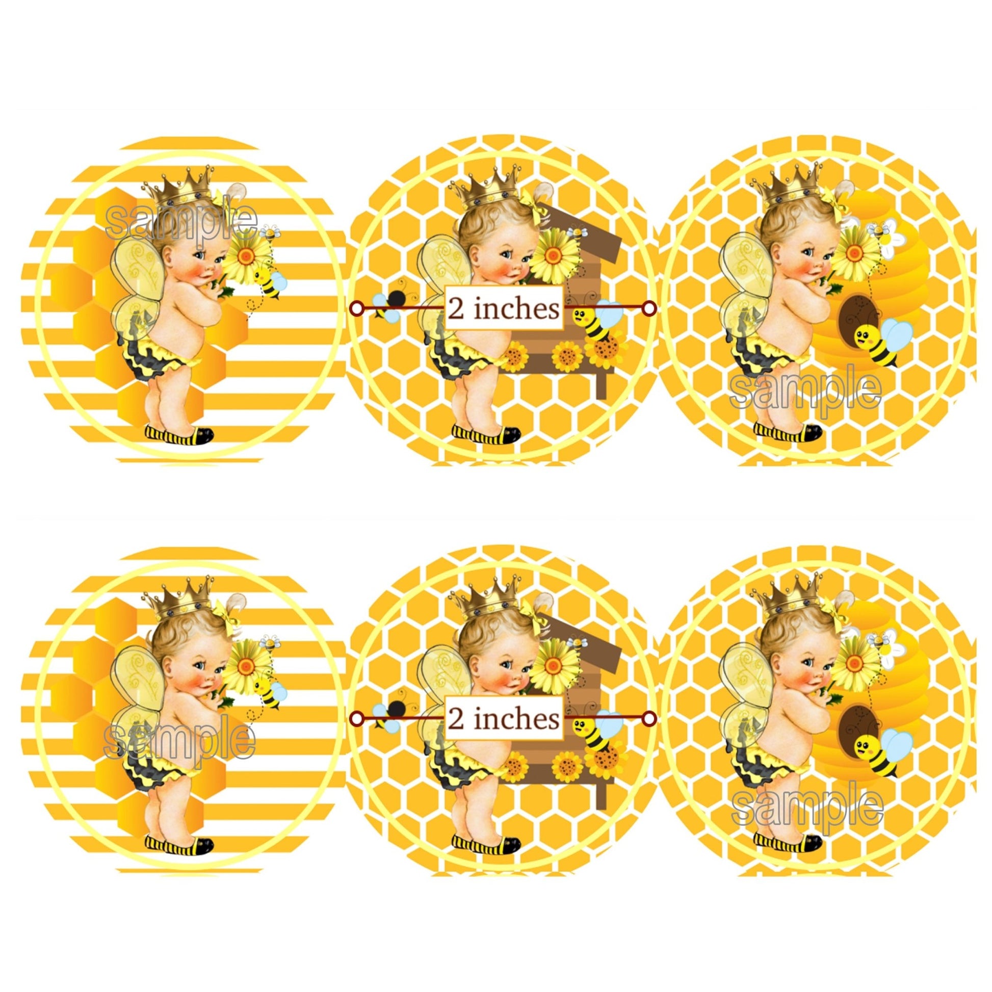 Little Bee Digital Download Favor Sticker Labels Baby Shower Birthday -bee-bee decorations