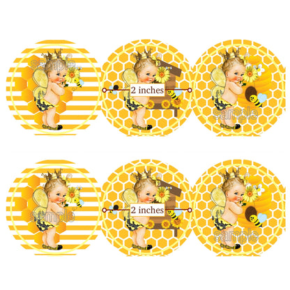 Little Bee Digital Download Favor Sticker Labels Baby Shower Birthday -bee-bee decorations