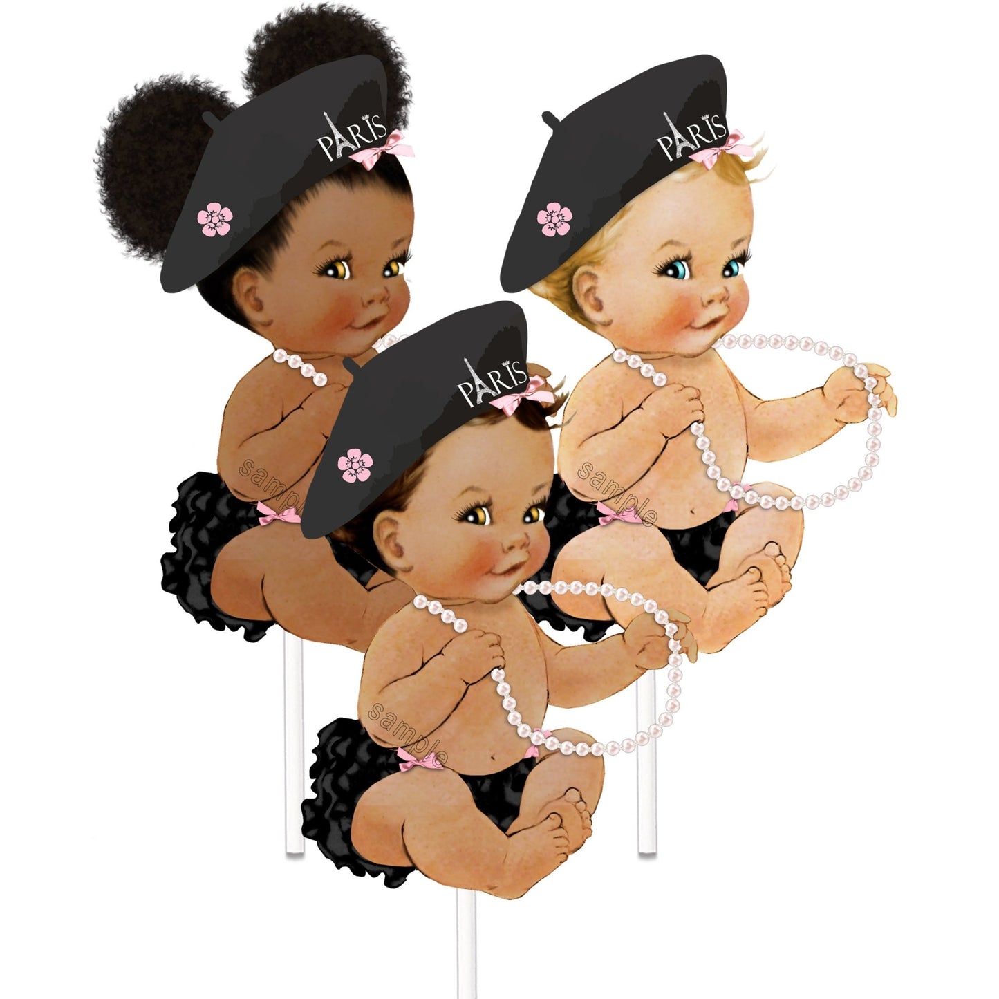 Paris Theme Baby Shower Girl Centerpieces Cutouts Table Decoration -Paris Party-princess