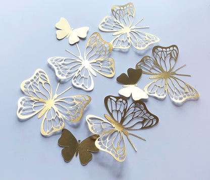 Unique Gold Foil Paper Butterflies Decal Wall Decor -butterfly-