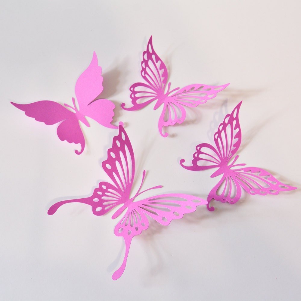 Wall Paper Butterfly Decals Stickers for Girl Room Decoration -baby room butterfly-butterfly