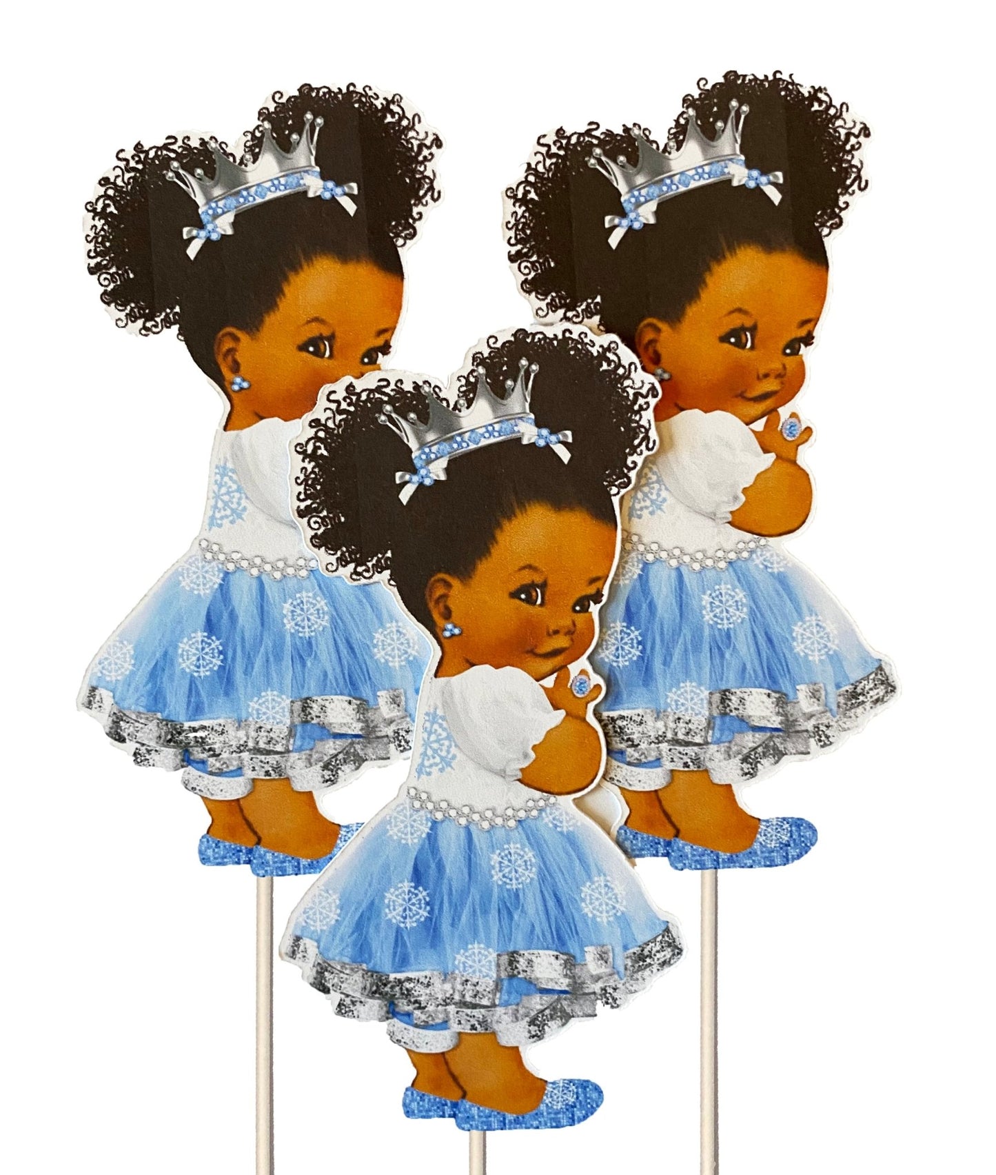 Winter Birthday Princess Centerpieces Baby Shower Table Decor --